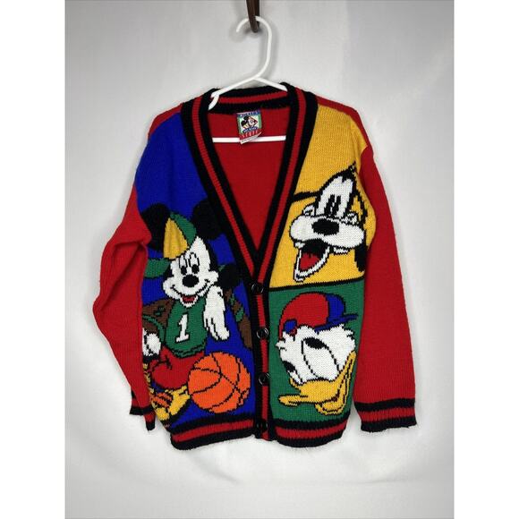 Mickey’s For Kids Stuff by Walt Disney Vintage Cardigan Size 7 Sweater USA - Picture 1 of 8
